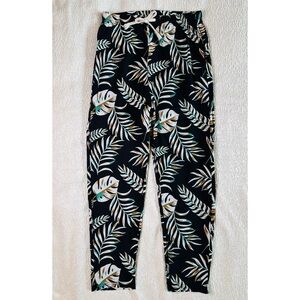 Tropical Palm Leaf Pants Lightweight Small NEW.